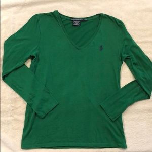 Polo Ralph Lauren Green Long Sleeve T-Shirt Size M